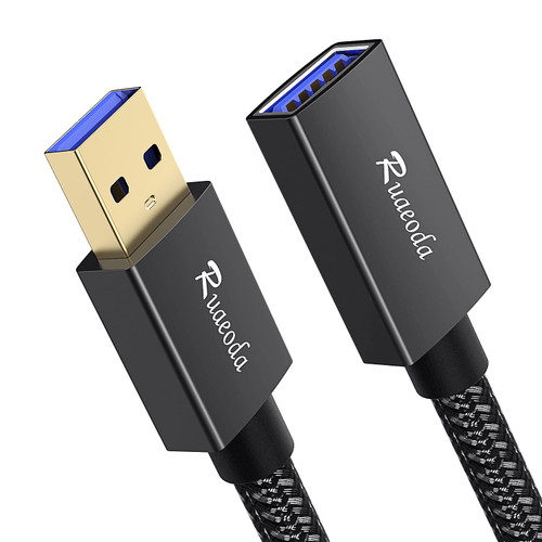 USB 3.0 Extension Cable 15 ft, USB 3.0 Type A Male to Female Long USB Extension Cable SuperSpeed 22 AWG Braid USB to USB Cable