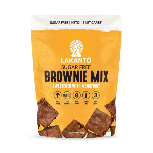 Sugar Free Brownie Mix - Sweetened with Monk Fruit Sweetener, Keto Diet Friendly, Delicious Dutched Cocoa, High in Fiber, 3g Net Carbs, Gluten Free, Easy to Make Dessert (Pack of 1) Sugar Free Brownie Mix - Sweetened with Monk Fruit Sweetener, Keto Diet Friendly, Delicious Dutched Cocoa, High in Fiber, 3g Net Carbs, Gluten Free, Easy to Make Dessert (Pack of 1)