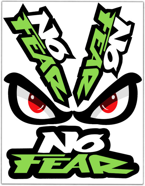 Set of 4pcs x Vinyl Stickers Decal Warning Funny No Fear Eyes Car Motorcycle Helmet D 56