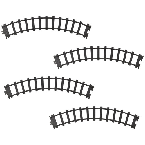 4 Pcs Train Tracks Accessories Curved Train Track Railroad Building Toy Railway Rail with 14 Snaps for 30 Series Alloy Trains Sets (Size:5CM/1.96IN)