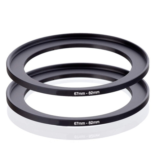 67mm-82mm Step Up Ring [67mm Lens to 82mm Filter], Camera Lens Filter Adapter Ring Lens, Premium Aluminum (2 Pack)