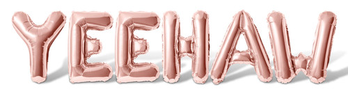 Letter Balloons - YEEHAW 16" Inch Alphabet Letters Foil Mylar Balloon Birthday Party Balloon Banner (Rose Gold)