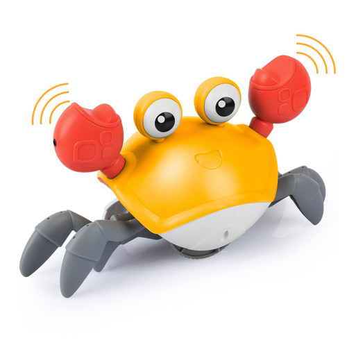 Crawling Crab Baby Toys with Music & Light, Tummy Time Interactive Toddler Toy Automatically Avoid Obstacles for Boys or Girls (Orange) Crawling Crab Baby Toys with Music & Light, Tummy Time Interactive Toddler Toy Automatically Avoid Obstacles for Boys or Girls (Orange)