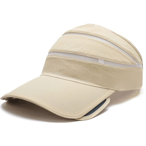 Adjustable Visor Sun Hat Sports Cap Golf Tennis Beach Summer Hats Beige