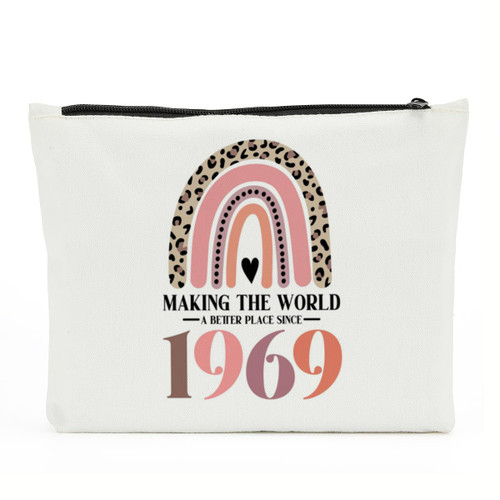 55th Birthday Gifts for Women-Making The World A Better Place Since 1969, 55 Years Old Makeup bag birthday decorations for Her, Friend, Mom, Sister, Wife, Aunt, Coworker Boss Thanksgiving Mother Day 55th Birthday Gifts for Women-Making The World A Better Place Since 1969, 55 Years Old Makeup bag birthday decorations for Her, Friend, Mom, Sister, Wife, Aunt, Coworker Boss Thanksgiving Mother Day