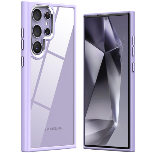for Samsung Galaxy S24 Ultra Case(2024),[Military-Grade Drop Protection] Shockproof Soft Bumper & Clear Back Case for Galaxy S24 Ultra Phone Case 6.8" (Lavender Purple, Galaxy S24 Ultra)