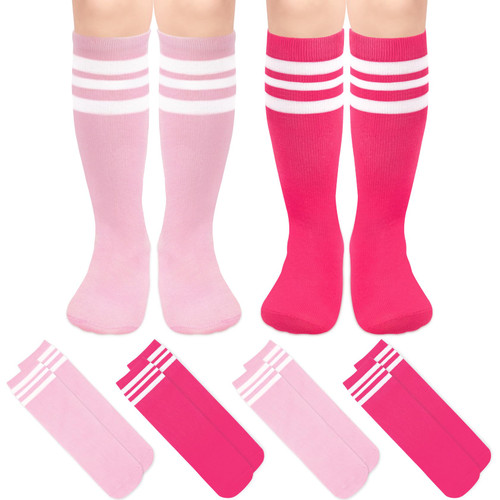 Soccer Socks Youth Soccer Socks Girls Soccer Socks Kids Soccer Socks Toddler Knee High Socks Youth Softball Socks Pink