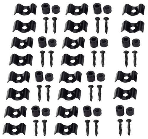 10 Pair Electric Guitar String Retainer Tree String Guide Compatible with Fender Strat Stratocaster or Tele Telecaster (Black)