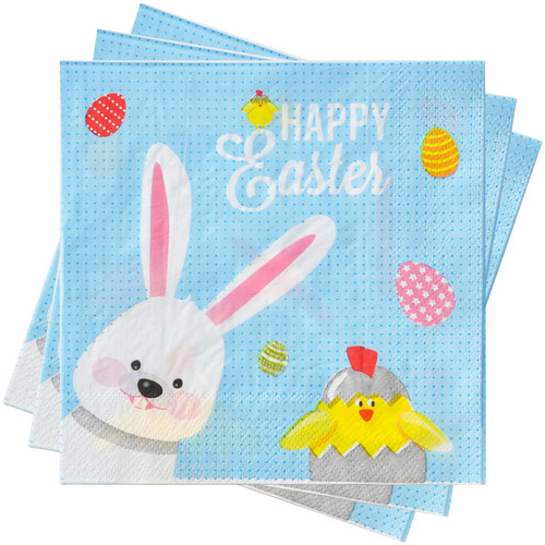 72 Pcs Easter Napkins Paper, Easter Paper Napkins Easter Napkins Disposable Easter Cocktail Napkins, Easter Dinner Bunny Napkins Paper Easter Napkins For Decoupage Happy Easter Guest Napkins