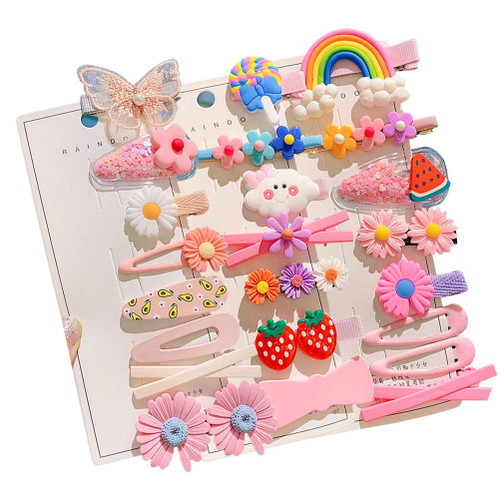 23Pieces Cute Hair Clips for Girls Candy Rainbow Hairpin Cute Barrettes Clips Fun Dessert Patterns Hair Accessories Cartoon Flower Fruit Hair Clips (Pink) 23Pieces Cute Hair Clips for Girls Candy Rainbow Hairpin Cute Barrettes Clips Fun Dessert Patterns Hair Accessories Cartoon Flower Fruit Hair Clips (Pink)