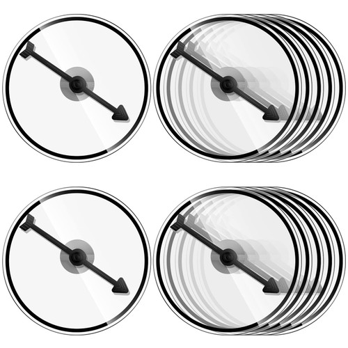 10 Sets Game Spinner Wheel Square Blank Game Spinners Erasable Game Spinner Board with Plastic Rotating Arrows Math Spinner for Game Prizes (4 x 4 Inch)