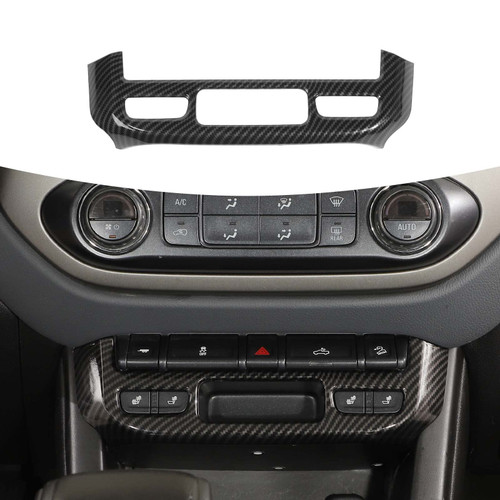 Interior Emergency Light Switch Panel Trim Cover Compatible with 2014-2022 Chevrolet Colorado/GMC/Canyon, Carbon Fiber