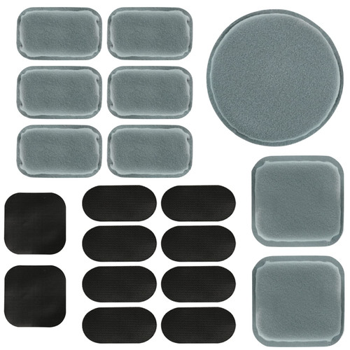 Universal Airsoft Helmet Pads, Tactical Helmet Replacement Foam Padding Kits Bicycle Accessories Mats for Fast Mich CS ACH FMA USMC PASGT (Gel Foam, Gray)