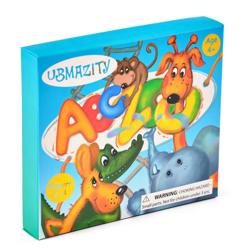 ABC Zoo Chutes and Ladders Board Game, Language Development Toy, Alphabet Learning Activity for Kids Ages 4+ Players 2-4
