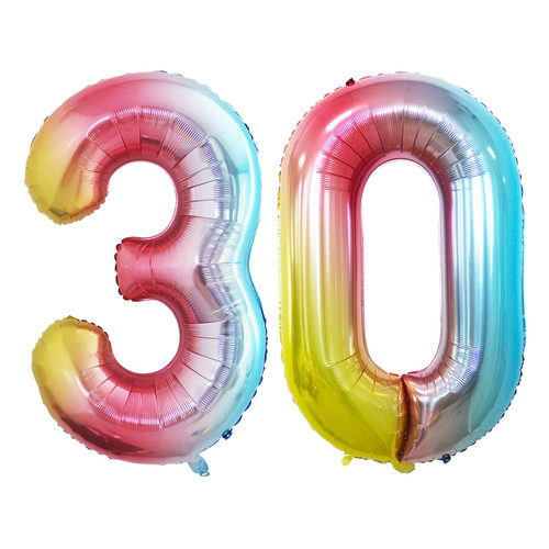 42 Inch Rainbow Number 30 Balloons,Jumbo Foil Helium Balloons for 30th Birthday Party Decorations and Anniversary Event 42 Inch Rainbow Number 30 Balloons,Jumbo Foil Helium Balloons for 30th Birthday Party Decorations and Anniversary Event