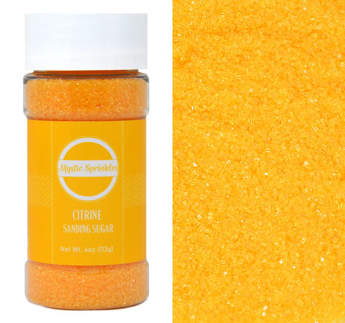 Mystic Sprinkles Sanding Sugar 4oz Bottles (Citrine - Yellow Sanding Sugar 4oz)
