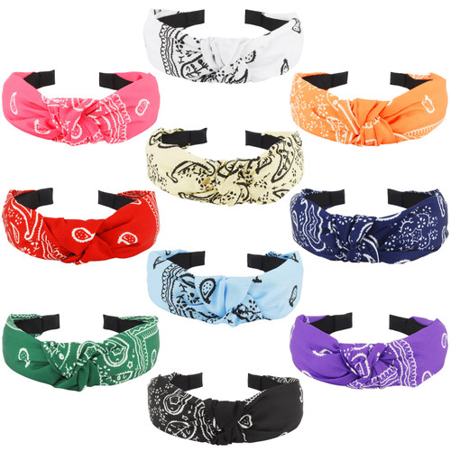 Bandana Headbands for Women 10pcs Knotted Headband for Women Girls Head Bands Paisley Top Knot Turban Hair Bandanas Wide Vintage Boho Headbands Hair Accessories Bandana Headbands for Women 10pcs Knotted Headband for Women Girls Head Bands Paisley Top Knot Turban Hair Bandanas Wide Vintage Boho Headbands Hair Accessories