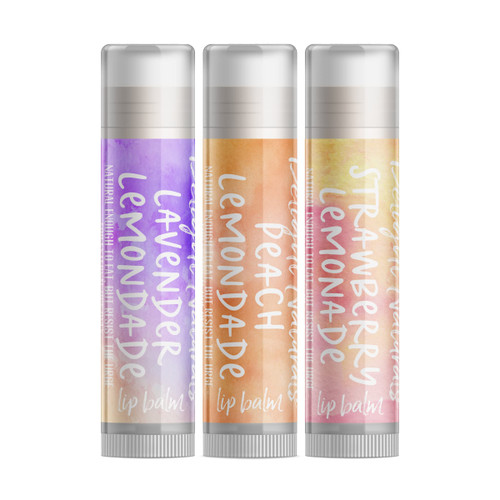 Summer Lemonades Lip Balm Gift Set - Lavender Lemonade, Peach Lemonade, Strawberry Lemonade