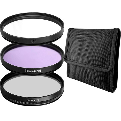 37MM Lens Filter Kit Bundle Pro, Includes 37MM CPL Filter, 37MM UV Filter, 37MM FL-D (UV, Polarizer Filter, Fluorescent Filter 37MM) Universal for Camera Lens w 37MM Filter + Lens Filter Travel Case