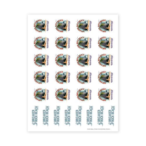 VBS 2024 Breaker Rock Beach Logo Stickers: 10 Sheets