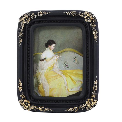 Vintage Picture Frames 2.5x3.5 Antique Frames Small Picture Frame Ornate Frames Black and Gold Picture Frames