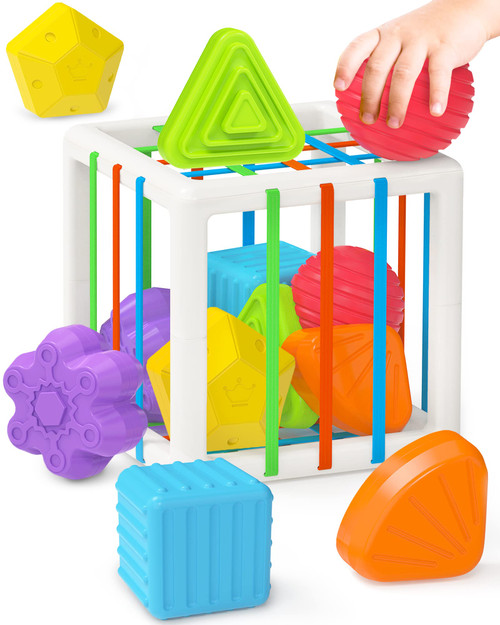 Montessori Toys for 1 Year Old Boys Girls, Baby Sorter Toy Colorful Cube, 1 Year Old Boy Girl Birthday Gifts, Baby Toys 6-12-18 Months, 6 Pcs Multi Sensory Developmental Learning Toys Montessori Toys for 1 Year Old Boys Girls, Baby Sorter Toy Colorful Cube, 1 Year Old Boy Girl Birthday Gifts, Baby Toys 6-12-18 Months, 6 Pcs Multi Sensory Developmental Learning Toys