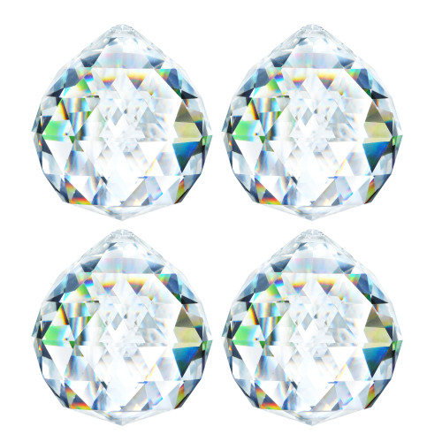 4 Pack 40MM Clear Crystal Prism Ball Suncatchers Rainbow Pendants Maker, Hanging Crystals Chandelier Prisms for Windows Home Decoration 4 Pack 40MM Clear Crystal Prism Ball Suncatchers Rainbow Pendants Maker, Hanging Crystals Chandelier Prisms for Windows Home Decoration