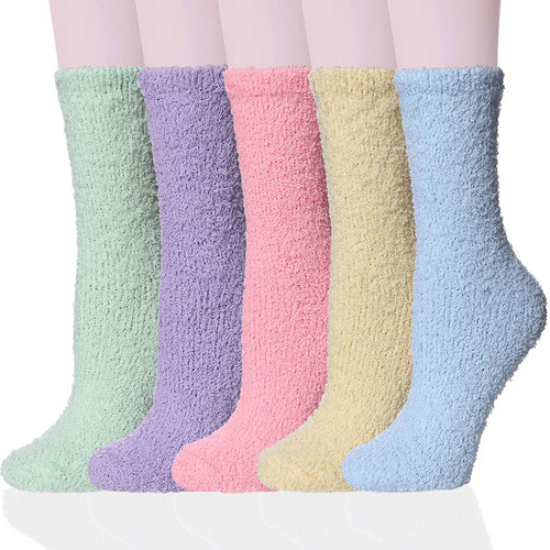 Womens Fuzzy Socks Cozy Fluffy Warm Slipper Cloud Socks Thick Home Sleeping Winter Socks Christmas Gift