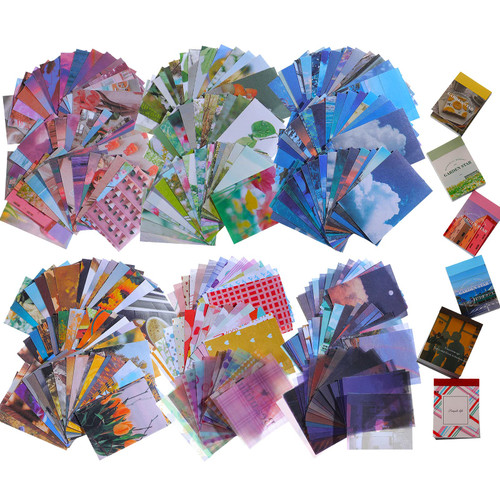 1000 Pieces Washi Sticker Set and Vintage Scrapbook Paper Journaling Supplies, Including 6 Set, 200 Pieces Washi Stickers and 800 Pieces Scrapbook Papers for Journaling Scrapbooking (Life Style)