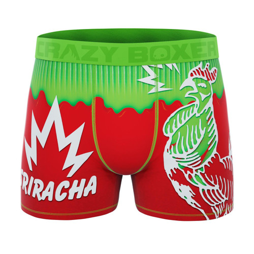 Sriracha Rooster and Fire Boxer Briefs XXLarge (44-46) Red