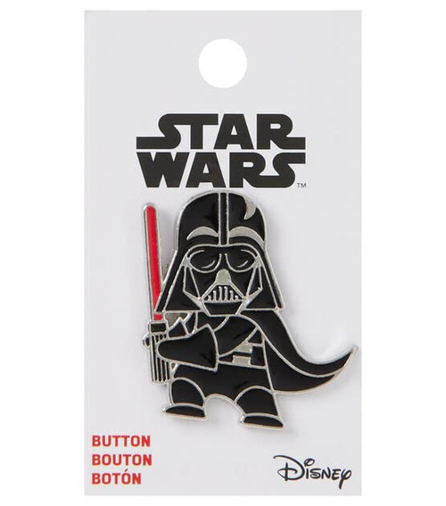 Star Wars Darth Vader Enamel Shank Button - Metal