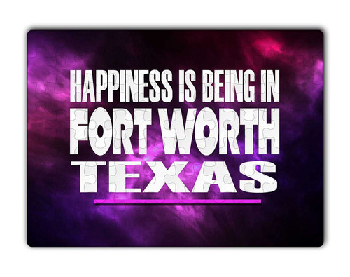 - Happiness is Being in Fort Worth Texas - Jigsaw Puzzle 80 pcs, Desy85