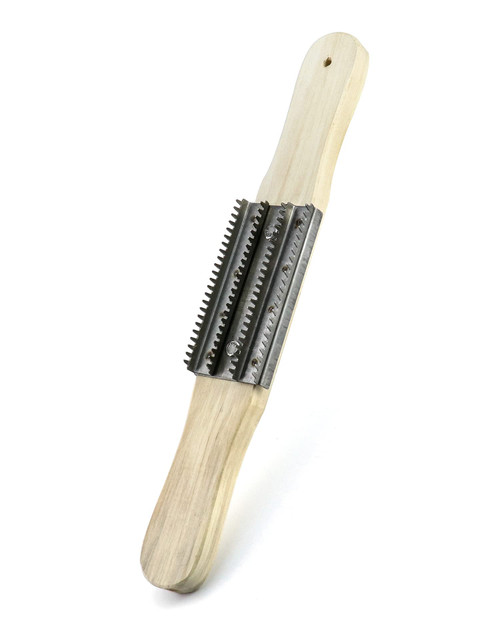 Buffing Wheel Rake, 15" Polishing Rake with Wooden Handle and Stainless steel Rake for Removing Residual Compounds and Metal from Buffing Polishing Wheels