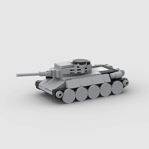 T-34 Tank Building Blocks(120Pcs),Mini WW2 Amry Tank Model Building Kit,t-34 Tank Model Building Set for Gift