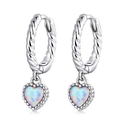 Colorful Opal Heart Dangle Hoop Earrings for Women Girls 925 Sterling Silver Rainbow Opal Small Huggie Hoops Cartilage Earring Dangling Charm Drop Hinged Cuff Dainty Jewelry Gifts for Sensitive Ears Colorful Opal Heart Dangle Hoop Earrings for Women Girls 925 Sterling Silver Rainbow Opal Small Huggie Hoops Cartilage Earring Dangling Charm Drop Hinged Cuff Dainty Jewelry Gifts for Sensitive Ears