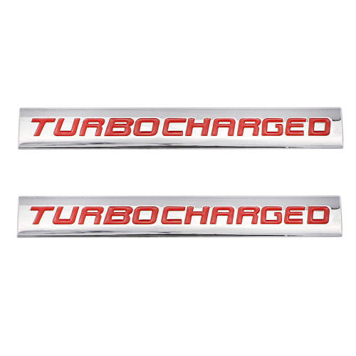 2pcs Turbocharged Logo 3D Metal Decal Emblem Auto Premium Badge Side Fender Car Decal Sticker (Red) 2pcs Turbocharged Logo 3D Metal Decal Emblem Auto Premium Badge Side Fender Car Decal Sticker (Red)