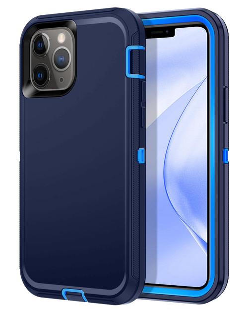 for iPhone 11 Pro Max Case Shockproof Rugged Full Body Protection Heavy Duty Dust/Drop Proof 3-Layer Durable Cover Case for Apple iPhone 11 Pro Max Case 6.5 inch,Navy Blue