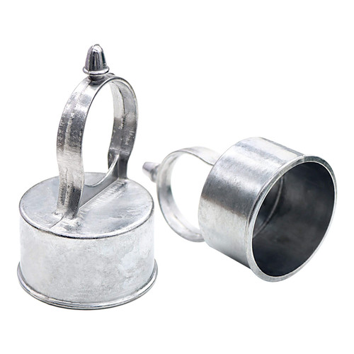 2PCS Chain Link Fence Loop Cap, Chain Link Fence Parts for 2-3/8" Outside Diameter & 1-5/8" Outside Diameter Rail Pipe, Aluminum (Eye TOP)