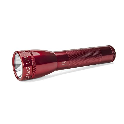 Maglite ML25IT Incandescent 2-Cell C Flashlight, Red