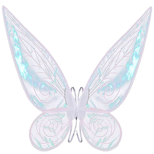 Fairy Wings Princess Dress Up Butterfly Wings, Christmas?Halloween and other Festive Party Wings Cosplay Costumes (White)