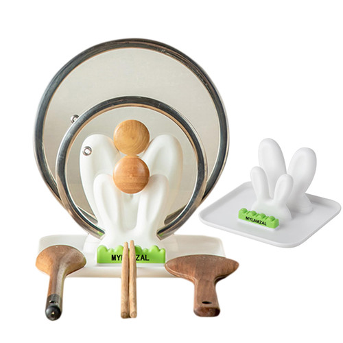 Spoon Rest for Stove Top Pot Lid Holder Kitchen Gadgets Pot Lid Organizer Silicone Mushroom Cute le creuset Spoon Rest Holder Crab Spoon Holder Staub Cooking Utensil Holder Supoon - Green