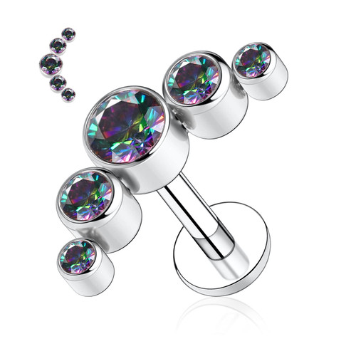 16G Lip Monroe Medusa Piercing Jewelry G23 Titanium Labret Studs 8mm Tragus Helix Cartliage Earrings for Women Labret Tragus Monroe Cartliage Jewelry Lip Piercing Rings Nose Stud Internally Threaded