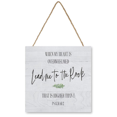 Country Style Bible Verse Wall Decor Psalm 61?2 Scripture Wooden Signs Rustic Hanging Wall Plaque Sign Religious Home Decor Present Christian Bible Verse Sign,Scripture Decor,12x12 inch