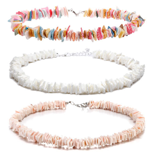 Puka Shell Choker Necklace for Women Handmade Hawaiian Seashell Beach Necklace Trendy Chip Summer Surfer Necklace Jewelry Puka Shell Choker Necklace for Women Handmade Hawaiian Seashell Beach Necklace Trendy Chip Summer Surfer Necklace Jewelry