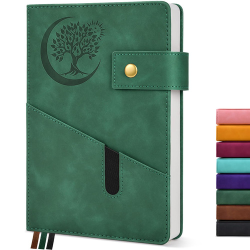 Lined Journal Notebook for Men, A5 Leather Journals for Writing Women, Hardcover Notebooks for Work,School,Note Taking,Travel,Business,Personal daily Diary,200 Page College Ruled (5.9" x 8.4")