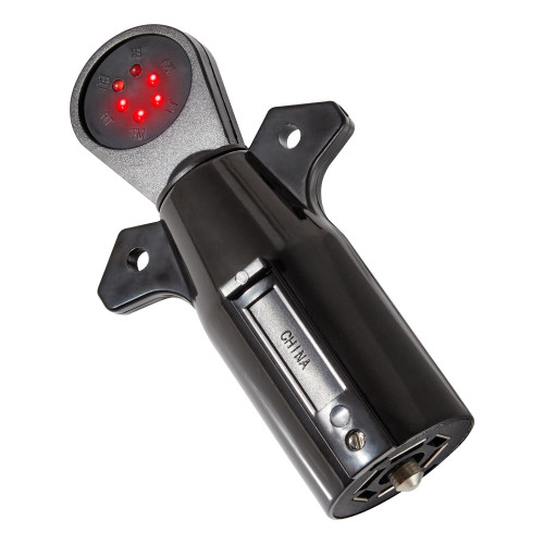 7 Pin Trailer Tester, 7-Way Trailer Light Tester, 7 Pin RV Trailer Plug Tester with Red LEDs