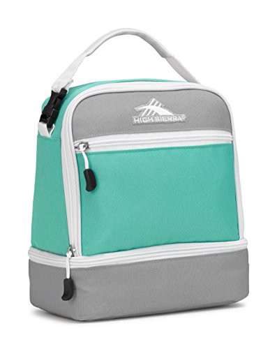 High Sierra Stacked Compartment Lunch Bag, Aquamarine/Ash/White