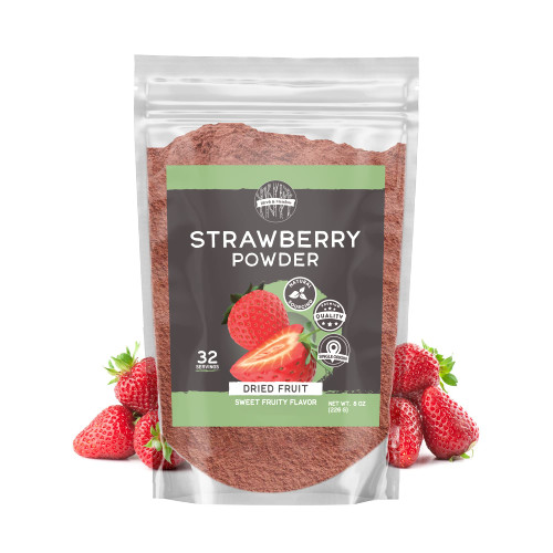 Birch & Meadow Strawberry Powder, Sweet Fruity Flavor, Smoothies & Shakes, Easy Add-In for Baking