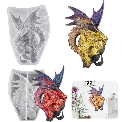 Skull Rose Dragon Candle Mold Skull Mold Rose Mold Dragon Resin Mold Clay Mold Jewelry Resin Casting Mold Candle Making Molds Craft Supplies 3D Mold Silicone Mold for Resin Casting Mold