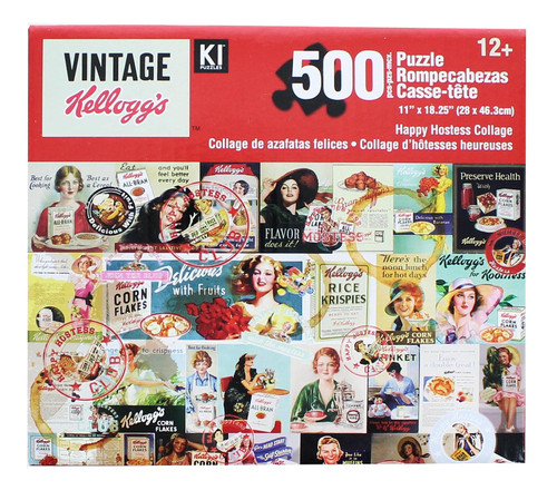 CroJack Capital Inc, Kellogg's Vintage Happy Hostess Collage 500 Piece Jigsaw Puzzle, Multi-Colored